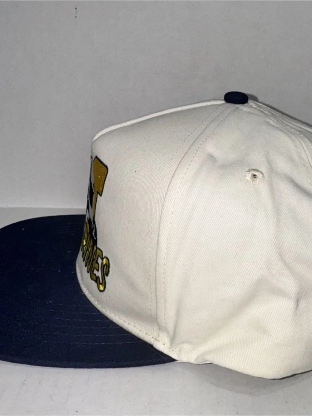 Vintage Michigan Wolverines Spellout Block M Two Tone Deadstock Snapback Hat